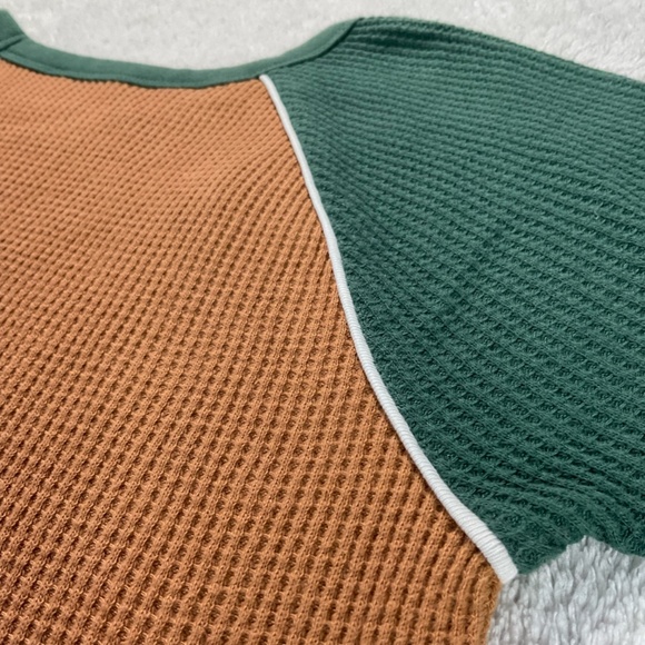 SO Women's Orange/Brown and Green Crop Top - Picture 4 of 7